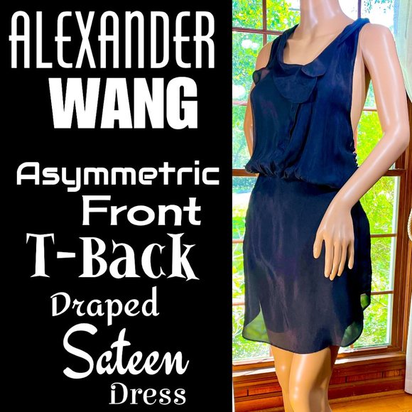 Alexander Wang Dresses & Skirts - ⭐️HP⭐️ALEXANDER WANG▪️Asymmetric T-Back Draped Dress